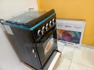 Polystar 4 Burner Standing Cooker With Enamel Grill Oven Lamp