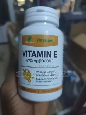 Vitamin E Capsules for Immune Support and Skin (100 Softgels, 670mg)