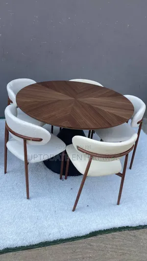 Banquette 5 Seaters Marble Dining Set