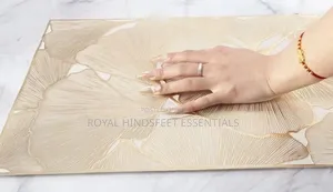Quality Modern Gold Rectangular Table Mat