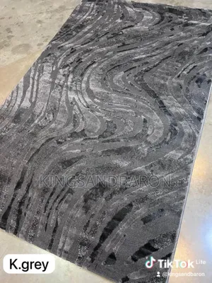 5×7fts/7x10fts Dark Gray Turkey Center Rug