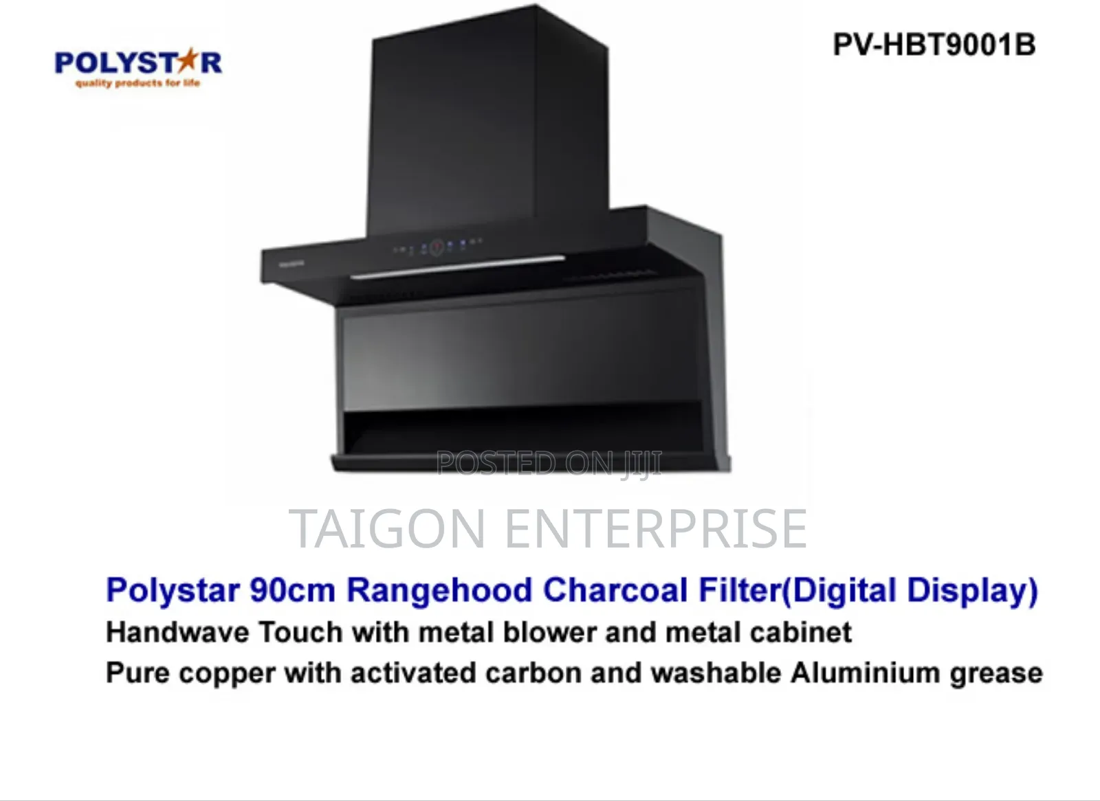 90cm Rangehood Digital Display