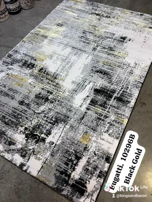 5×7fts Black,Gold Turkey Center Rug
