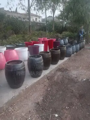 Artistic Solid Concrete Flowerpots and Vases