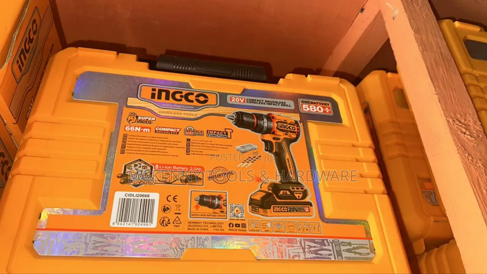 Ingco 20v Compact Brushless Cordless Impact Drill