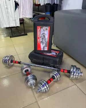 15kg Chrome Dumbbell Barbell Set With Extension.