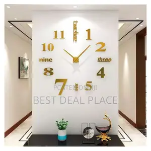 Home Decorative Sticker Diy 3d Wall Clock Small Size