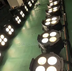 4x50w Cob Led Par Stage Light Warm and Cool White With Barn Door