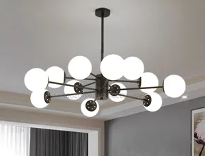 12 Glass Bean Pendant Light Chandelier