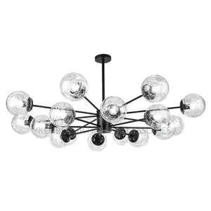 12 Clear Glass Luxury Modern Pendant Light Chandelier