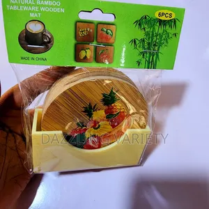 6pcs Wooden Beer/Drink Cover With Rack