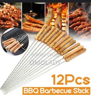 12pcs Stainless Steel Barbecue Skewers