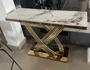 New Model Console Ceramic Table (Gold)