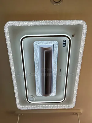 Round Crystal Ai Voice Control and Bluetooth Bladeless Ceiling Lights