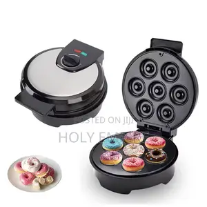 Mini Donut Maker 1000w 7 Holes Aluminum Non Stick Electric Donut Press