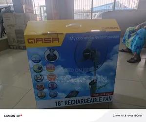 Qasa 18 Inches Rechargeable Fan