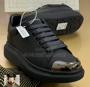 Original Alexander McQueen Black / White Leather Sneakers in 2 Colors