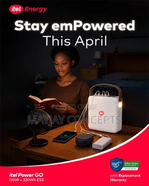 Itel 10000mah/130w Powergo Solar Power Station for Dc Fans,Laptop,Dctv