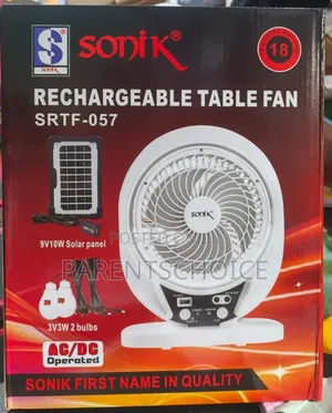 Sonik Rechargeable Table Fan (Model: SRTF-057)