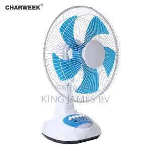 Electric and Solar Rechargeable Table Fan