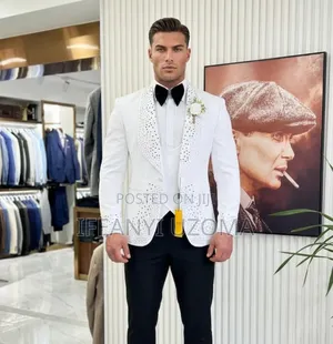 Exclusive Luxury Designer White Color Suit