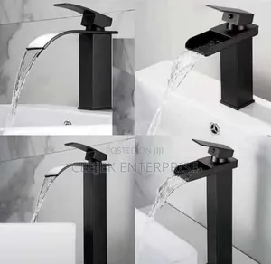 Black Long Basin Mixer Tap