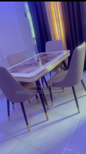 Double Layer Marble Dining Set