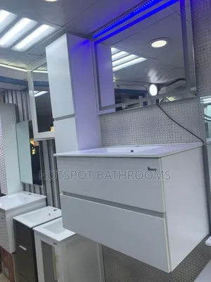 Stylish Bathroom Cabinet With Basin Led Mirror and Shelves