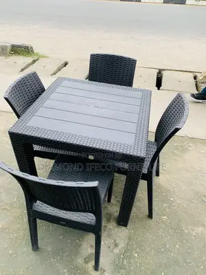 Plastic Dining With Four Chairs