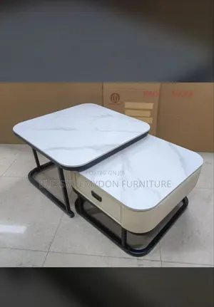 2 in 1 Beautiful Modern Marble Center Table