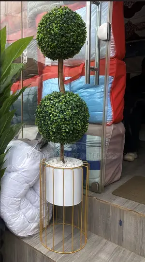 Artificial Boxwood Double-Ball Topiary Tree