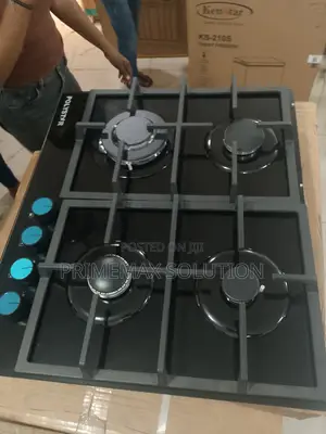 Polystar 4 Burner Gas Hob Built-in Design Black Finish