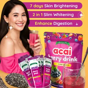Fitgum Acai Berry Drink With Chia Seed for Beauty and Skin Health