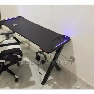 Gaming Desk, Gaming Table With RGB Light Ups -Carbon Fiber