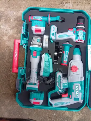Total 3-Piece Cordless Power Tool Kit.