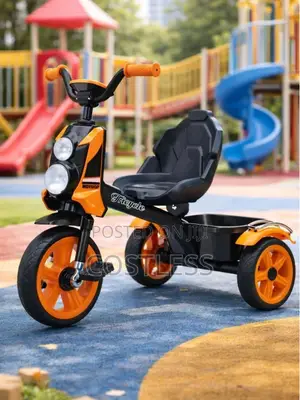 Three-Wheeled Pedal-Powered Ride-on Bicycle for Toddlers.