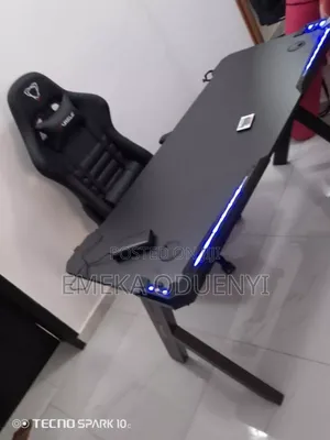 Furgle Gaming Chair and Gaming Desk With Led Light