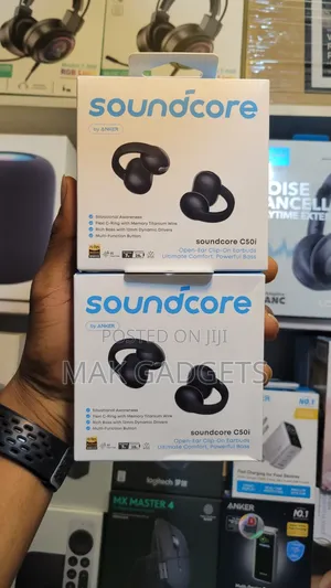 Soundcore C50i Open Ear Earbuds,Clip-on Headphones Over Standard,Black