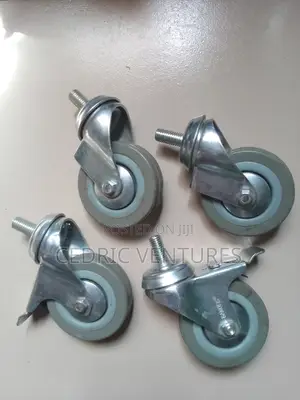 75mm Threaded Swivel Castor Wheels Heavy Duty With Brakes - 4pcs