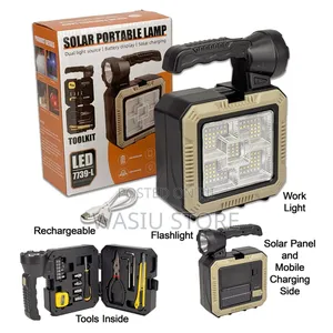 Multifunction Solar Portable Lamp With Emergency Tool Kit