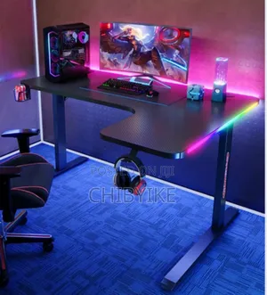 Gaming Desk L Shape 1.4meter With Light Different Types of Color