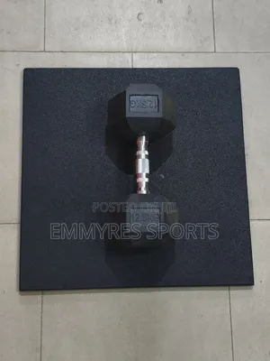 15mm Rubber Gym Floor Mat Set – Heavy Duty Gym Flooring ( 4 Pieces)