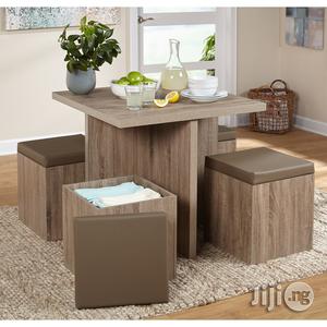 Simple Living 5-Piece Dining Set With Storage Ottomans