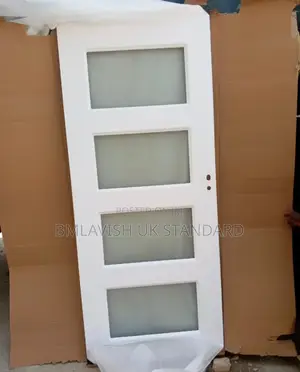 Original White Kitchen Glass Wooden Door