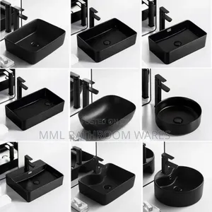 Modern Black Ceramic Countertop Basin