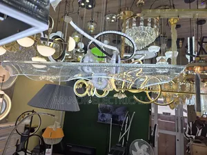 Luxury 3-Color Crystal Dot Chandelier – Transparent Gold Design