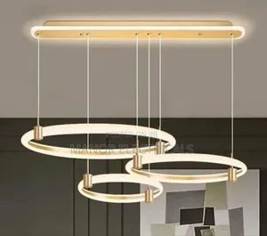 Triple Circle Dropping Chandelier – 3 Color Modern Led Light