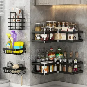 5pcs Multipurpose Modern Adhesive Wall Mount Conner Caddy