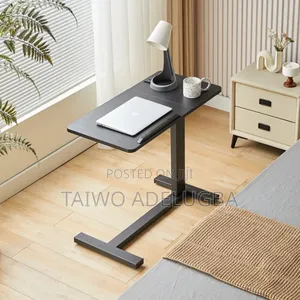 Mobile Adjustable Laptop Table With Lever (With Wheels)