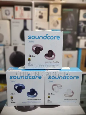 Anker Soundcore Aeroclip Openearclip on Earbuds Pink,Blue and White